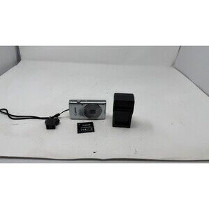 Canon PowerShot ELPH 135 16MP 8x Zoom Digital Camera Silver w/ Battery (Read)